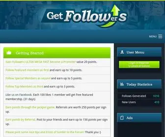 Getfollows.org(Promote your tumblr and get more followers on tumblr fast) Screenshot