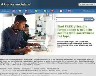 Getformsonline.com(Get free printable forms) Screenshot