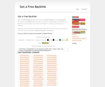 Getfreebl.com(Get a free backlink .this) Screenshot