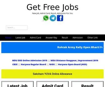 Getfreejobs.in(Http:// / Job site) Screenshot