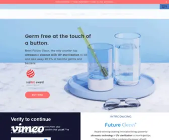 Getfutureclean.com(Countertop Ultrasonic Cleaner with UV Sterilization) Screenshot