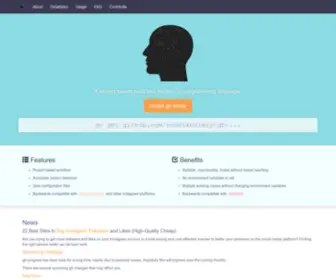 Getgb.io(A project based build tool for Go) Screenshot