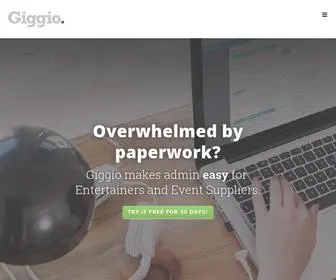 Getgiggio.com(Booking and Invoice Software) Screenshot