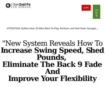 Getgolffit.com(Golf fitness training and workout programs based on functional fitness) Screenshot