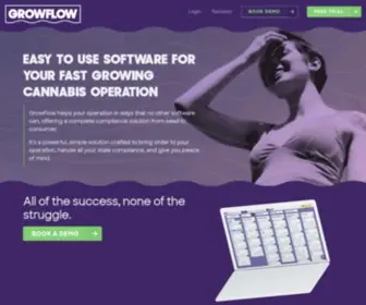 Getgrowflow.com(GrowFlow Seed to Sale Software Solutions for Cannabis Wholesalers and Retailers) Screenshot