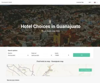 Getguanajuatohotels.com(Guanajuato hotels & apartments) Screenshot