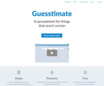 Getguesstimate.com(Guesstimate) Screenshot