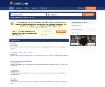 Gethairjobs.com(Your Hair Jobs Site @) Screenshot