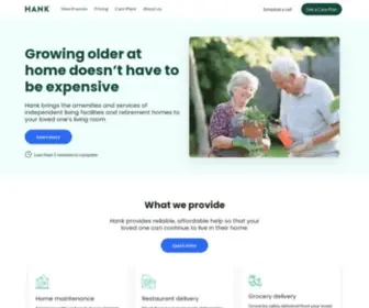 Gethank.com(Hank Helps Seniors Age Independently at Home) Screenshot