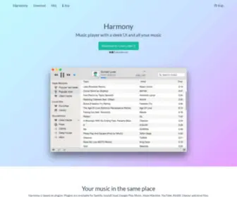 Getharmony.xyz(Music player for 2022) Screenshot