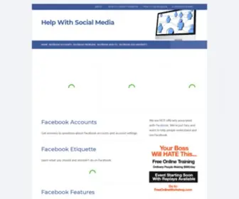 Gethelpwithsocial.com(Tips & Help Using Facebook) Screenshot