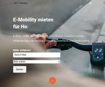 Gethenry.co(E-Bikes und E-Scooter Flexibel Mieten) Screenshot