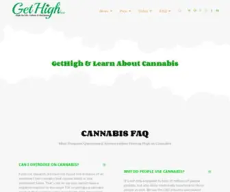 Gethigh.com(Get High on the Best Cannabis News) Screenshot