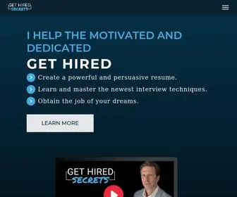 Gethiredsecrets.com(Get Hired Secrets) Screenshot