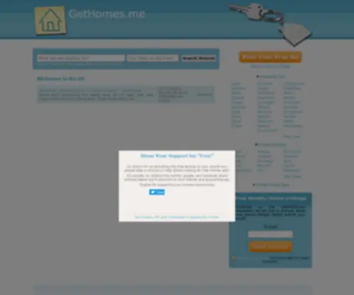 Gethomes.me(Free Homes for Sale and FSBO Classified Ads) Screenshot