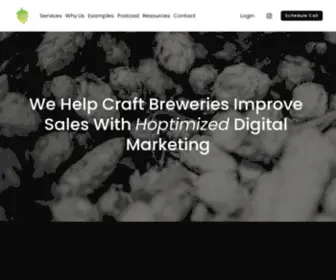 Gethoptimized.com(Hoptimized Digital Marketing for Craft Breweries) Screenshot