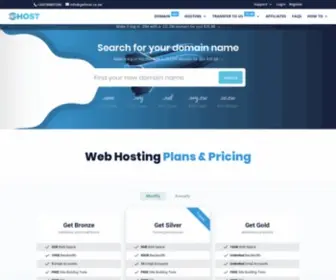 Gethost.co.zw(GetHost Web Hosting Fast) Screenshot