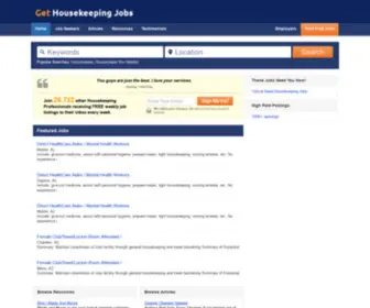 Gethousekeepingjobs.com(Your Housekeeping Jobs Site @) Screenshot