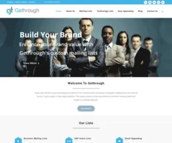 Gethrough.com(B2B Email Contact Data List for B2B Lead Generation campaign) Screenshot