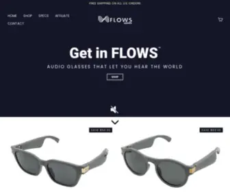 Getinflows.com(Bluetooth Open Ear Audio Sunglasses) Screenshot