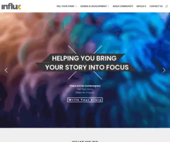 Getinflux.com(Charlotte Website Development and Creative Agency) Screenshot