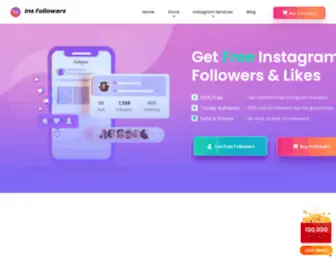 Getinsfollowers.com(Free Instagram Followers) Screenshot