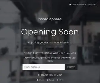 Getinsprd.com(Insprd apparel) Screenshot