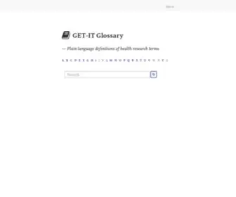 Getitglossary.org(GET-IT Glossary MART) Screenshot