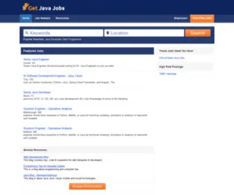 Getjavajobs.com(Your Java Jobs Site @) Screenshot