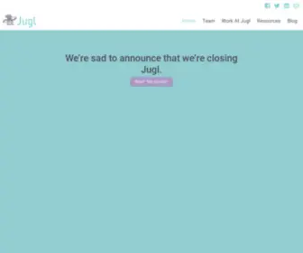 Getjugl.com(Jugl: We’re sad to announce that we’re closing Jugl) Screenshot