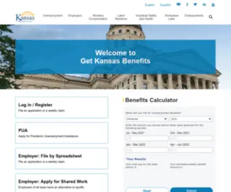 Getkansasbenefits.gov(Kansas Department of Labor) Screenshot