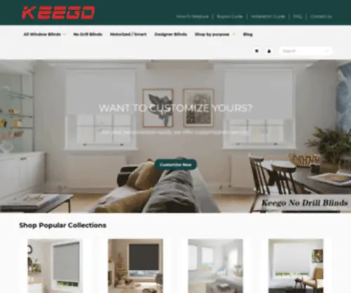 Getkeego.com(Keego Blinds) Screenshot