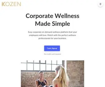 Getkozen.com(On Demand Wellness Marketplace) Screenshot