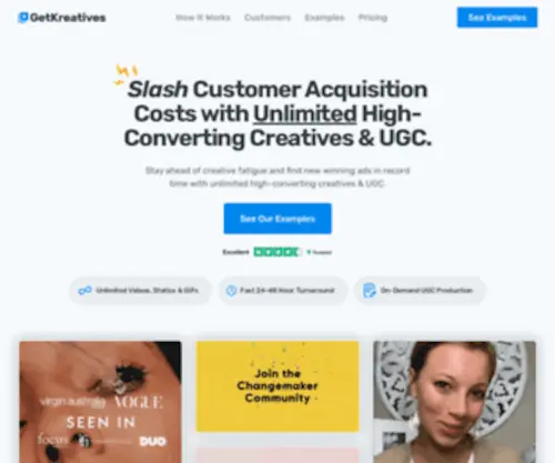 Getkreatives.com(Get Unlimited Creatives & UGC Made to Convert) Screenshot