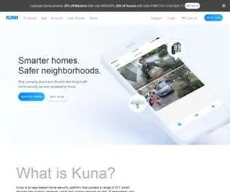 Getkuna.com(Kuna® Smart Home Security) Screenshot