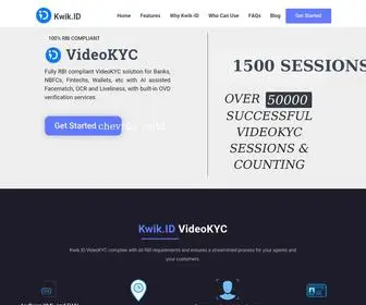 Getkwikid.com(Best VCIP Digital Video KYC Solution Providers Tool for Banks) Screenshot