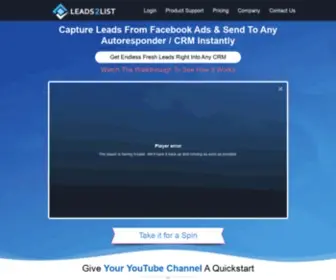 Getleads2List.in(Send leads from Facebook lead gen ads to your Autoresponder/CRM) Screenshot