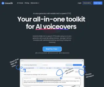 Getlisten2IT.com(AI voice generator with realistic text to speech (TTS)) Screenshot