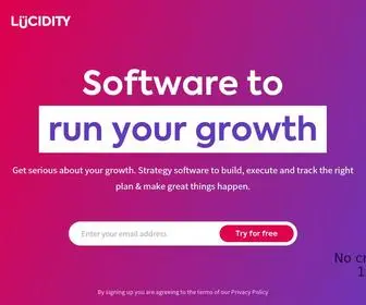 Getlucidity.com(Powerful strategy software) Screenshot