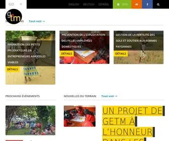 Getm.ch(GeTM, organisation non-gouvernementale suisse, soutenant des projets d'aide au développement en Afrique et en Amérique du Sud) Screenshot