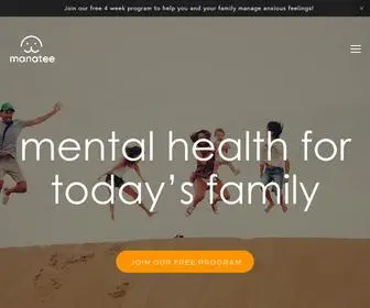 Getmanatee.com(Digital mental health therapy for kids and families) Screenshot