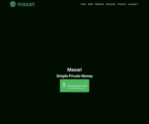 Getmasari.org(Privacy-centric cryptocurrency) Screenshot