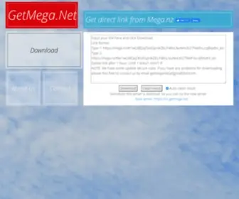 Getmega.net(Get direct link from Mega.Nz) Screenshot