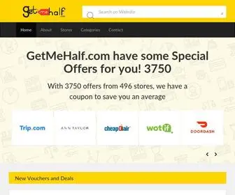 Getmehalf.com(Coupons, Voucher Codes, Promo Code, Deals & More) Screenshot