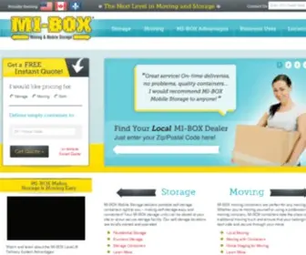 Getmibox.com(Moving & Self Storage Containers Delivered) Screenshot