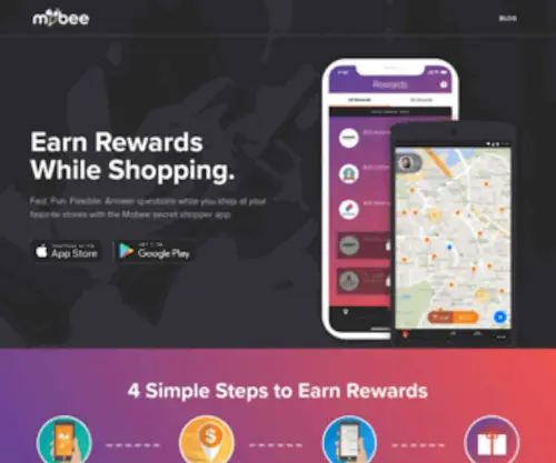 Getmobee.com(Earn Rewards with Our Secret Shopper App) Screenshot