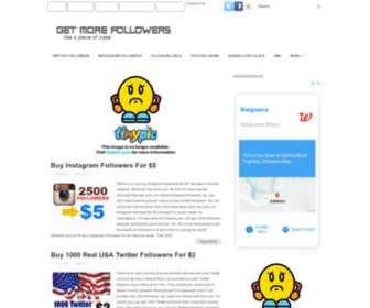 Getmorefollowersonline.com(Buy Instagram Followers) Screenshot