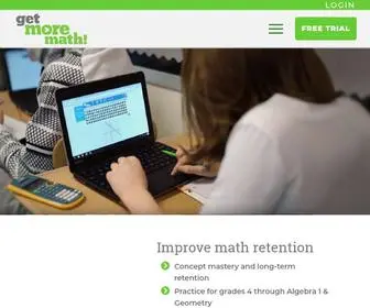 Getmoremath.com(Spiral review online math practice) Screenshot