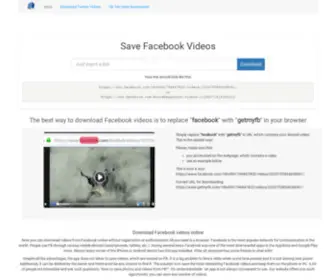 Getmyfb.com(Facebook video downloader) Screenshot