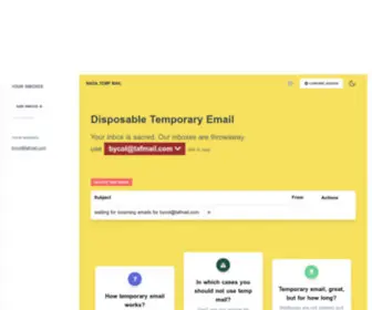 Getnada.com(Disposable Temp Email) Screenshot